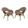 Vintage armchairs in fibreglass by Miroslav Navrátil