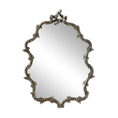 Miroir rocaille doré en bronze