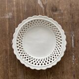 Openwork, woven earthenware plate