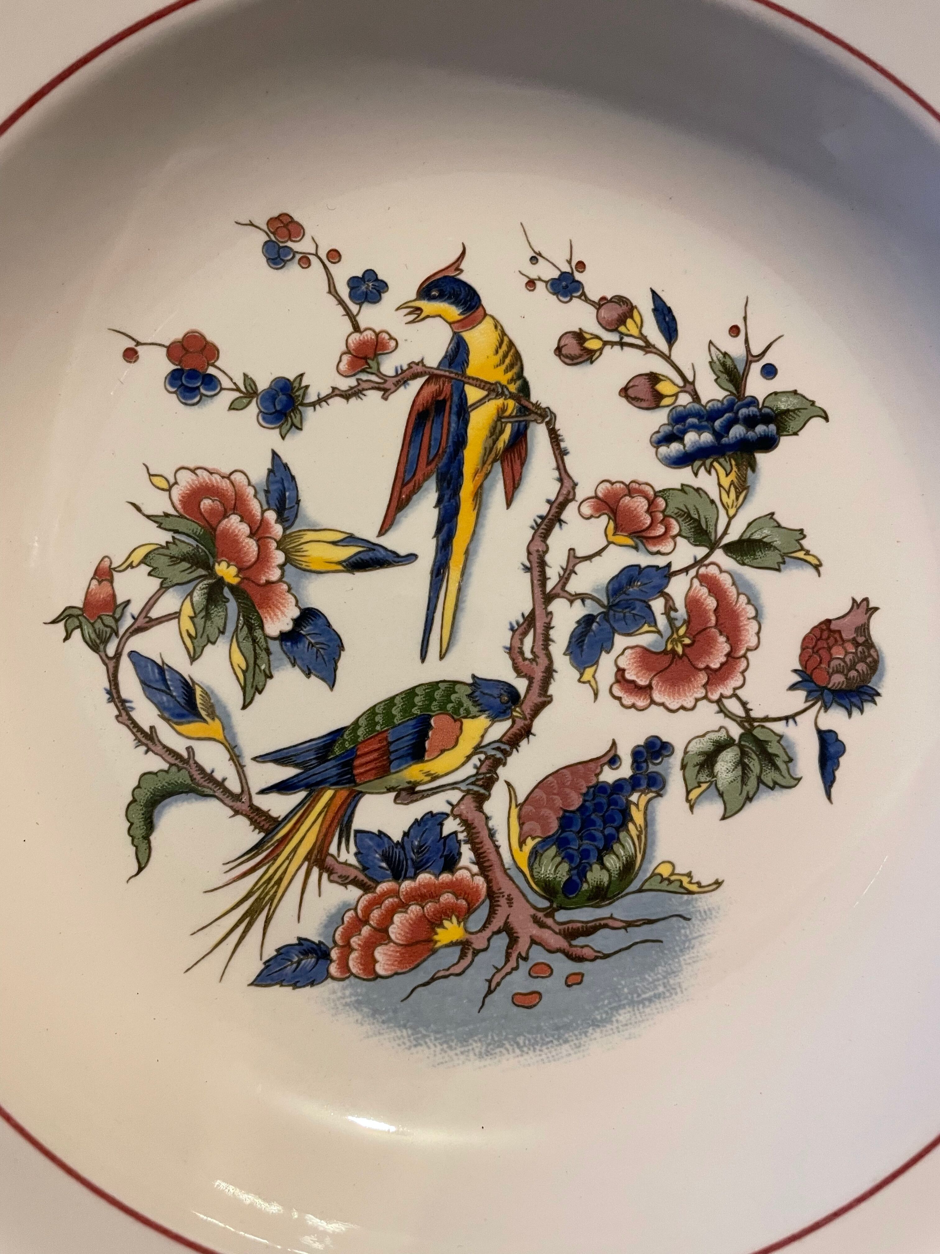 Set of 12 Villeroy and Boch hollow plates, model "Phoenix"