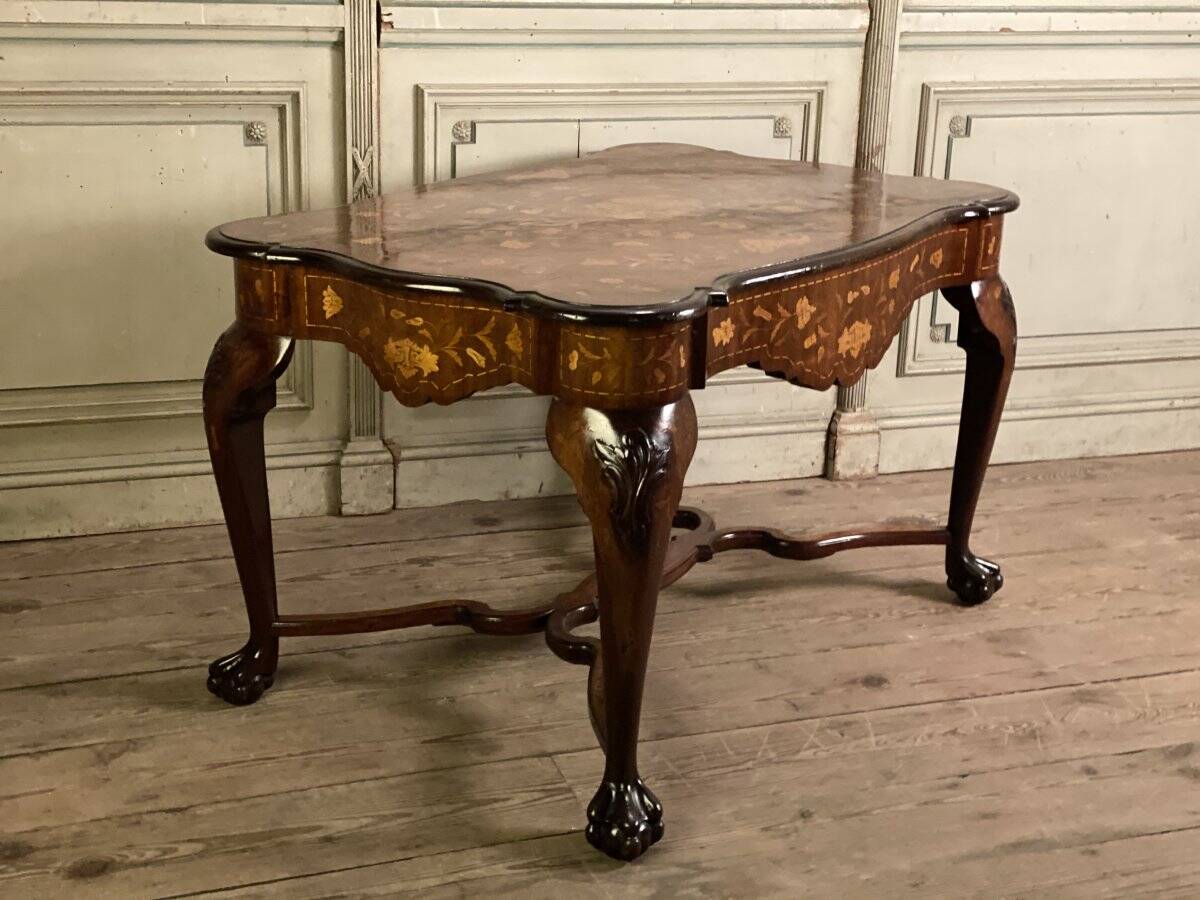 Dutch marquetry table, 19th century