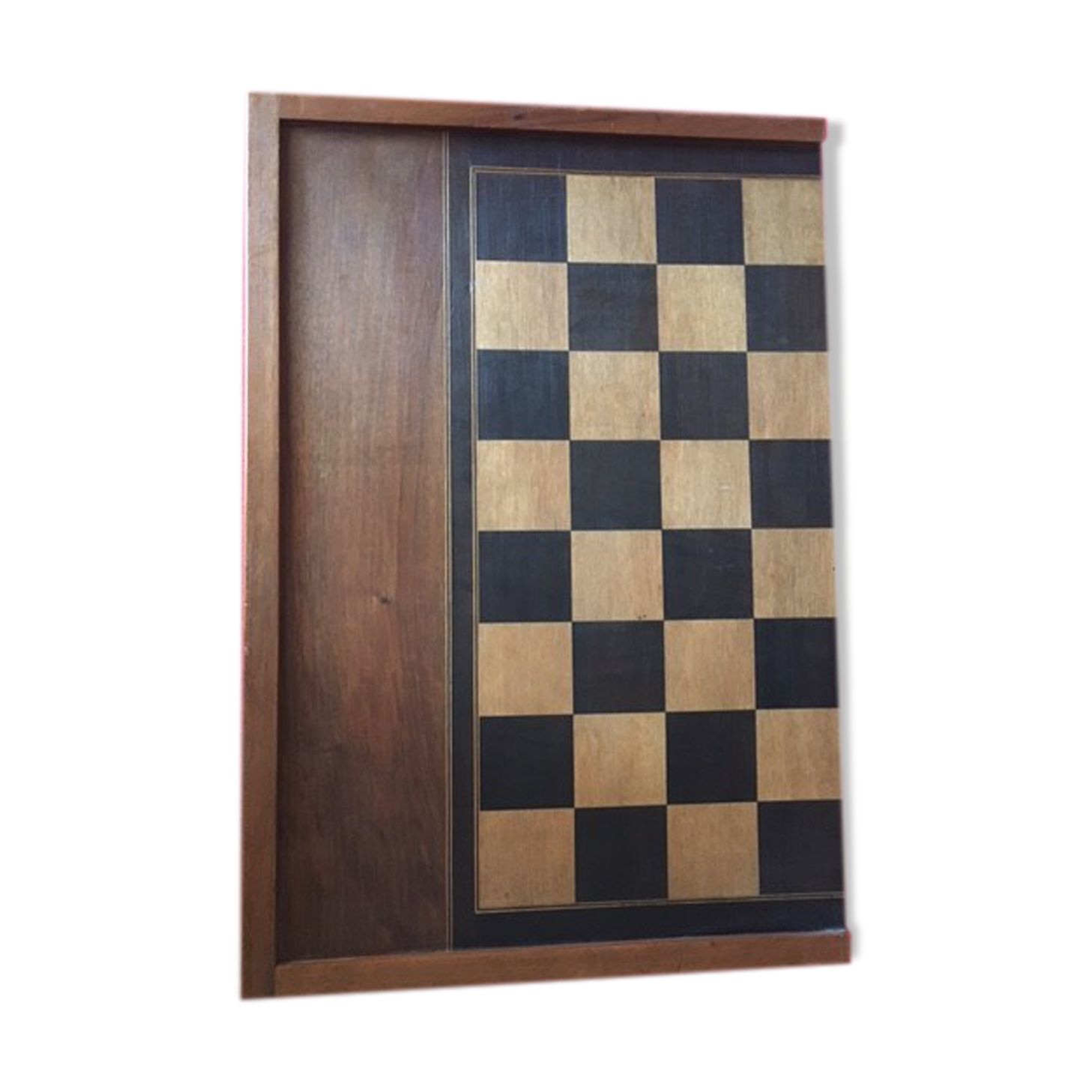 Petit Backgammon Bois + Jeu De Dames - Coffret Fait Main (occasion)