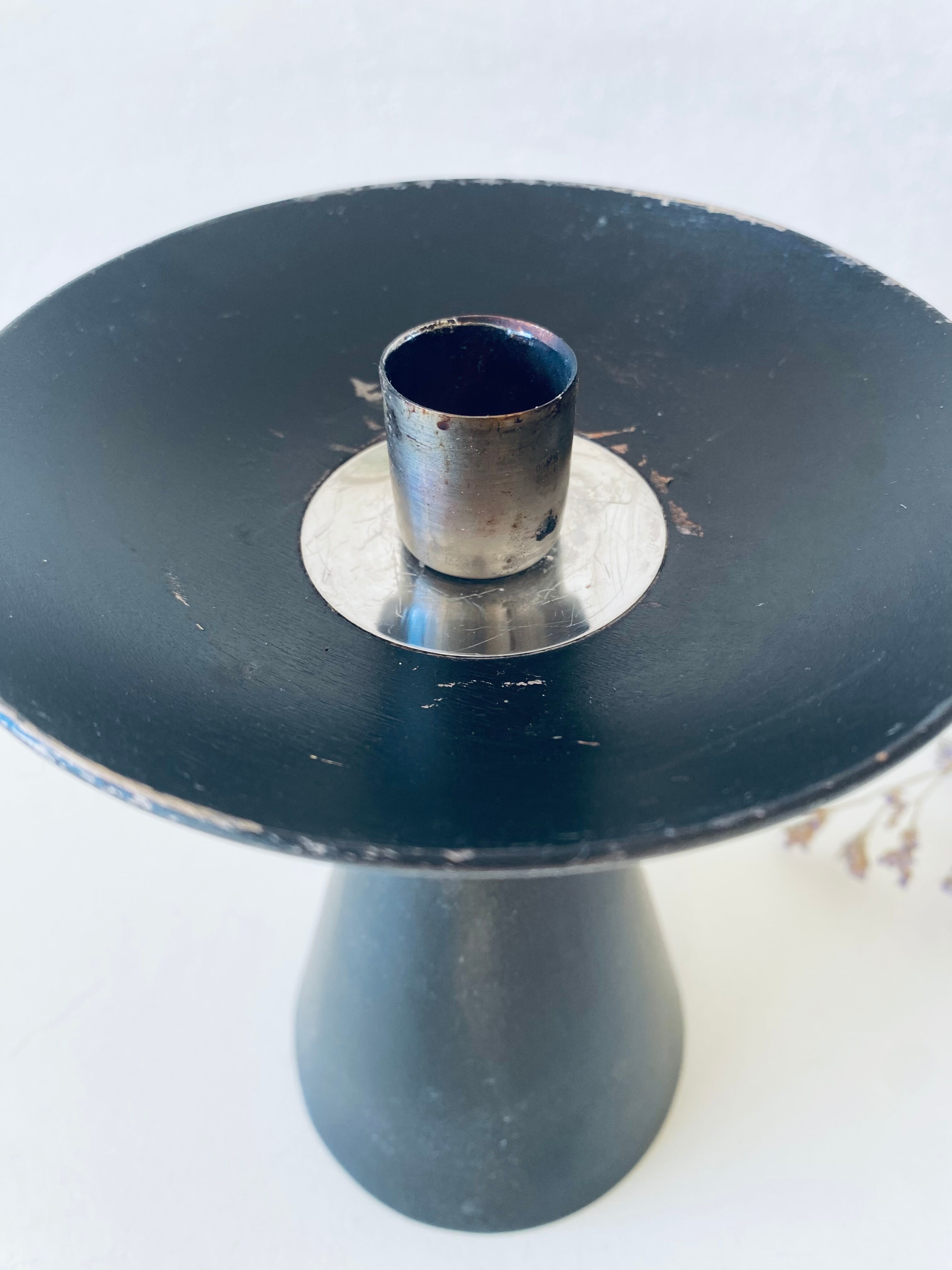 Scandinavian style wooden candle holder