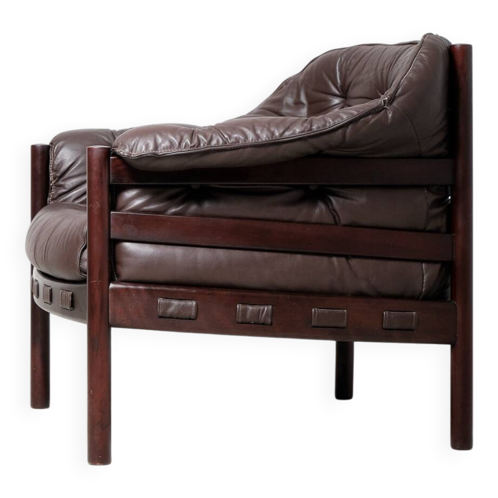Fauteuil en cuir, Suède, années 1970