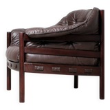 Fauteuil en cuir, Suède, années 1970