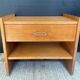 Vintage beech bedside table from the 1970s.