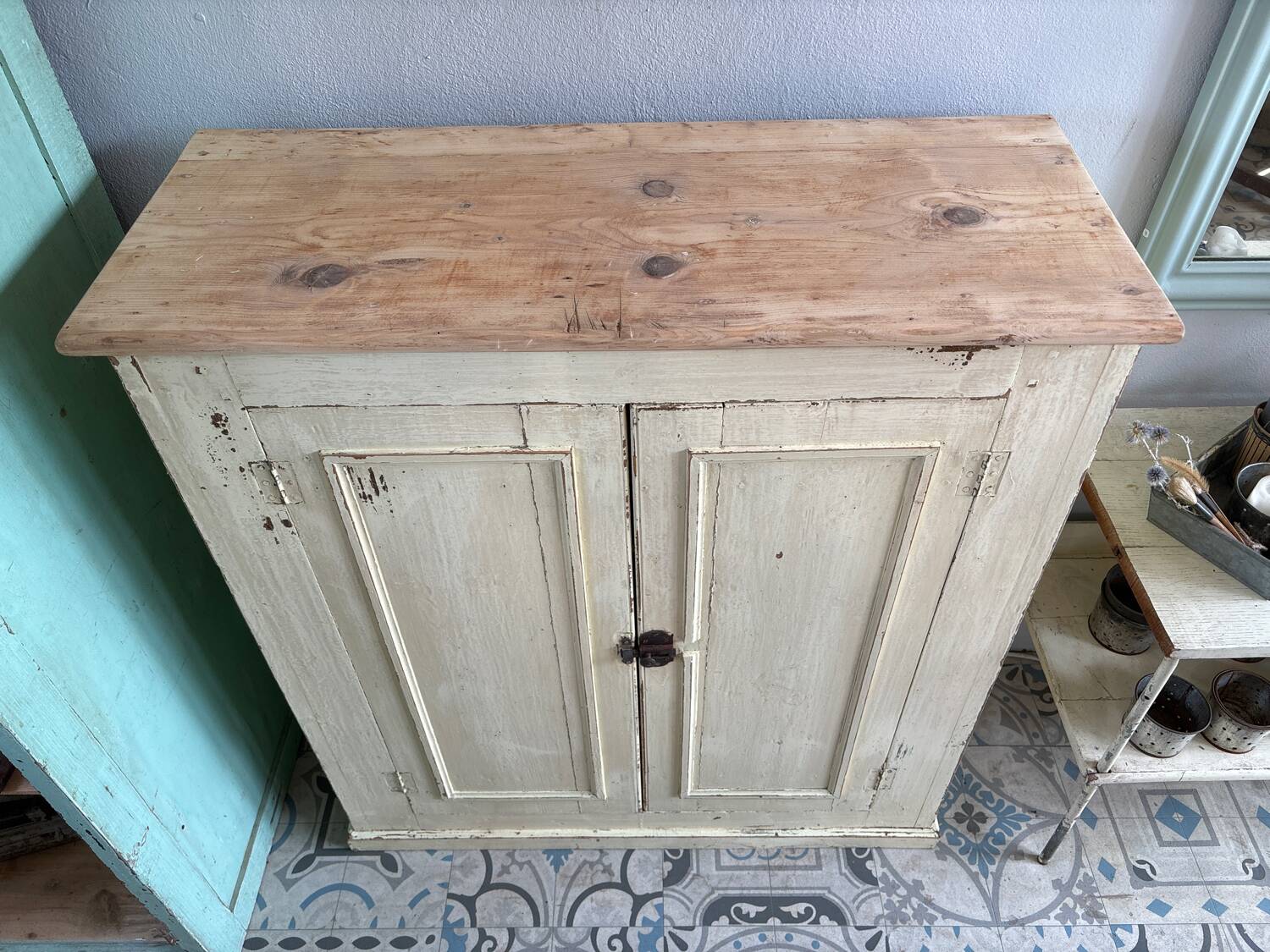 Beige patinated sideboard