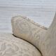 1950s, Danish armchair, reupholstered, creamy/white floral fabric.
