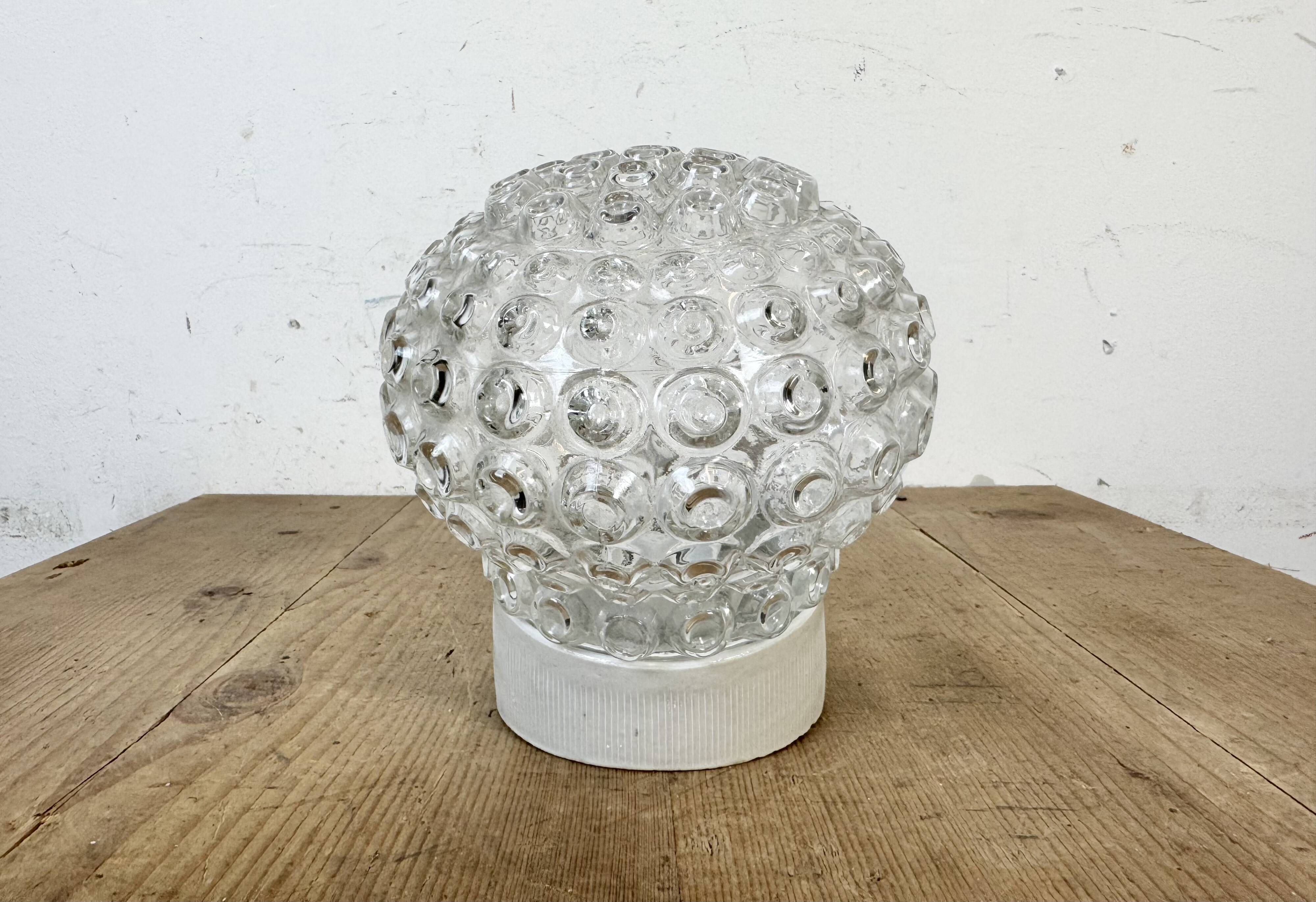 Vintage White Porcelain Wall Light, 1970s