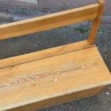 Bench nursery school chest vintage 1980s in pine