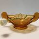 Art Deco Amber Blown Glass Bowl or Centerpiece by Brockwitz, Germany