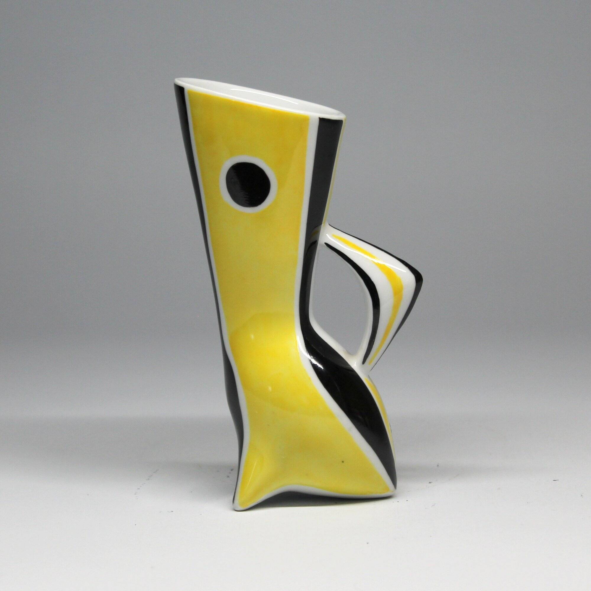 Vintage Vase • B&W “Wasp” Series • János Török • Zsolnay • 1950