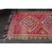 1970s Vintage Turkish Oushak Handmade Wool Cotton Pink Runner Rug 100x322