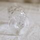 Set of 6 mid-century French crystal wine glasses
