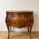 Commode sauteuse style Louis XV en bois et marbre