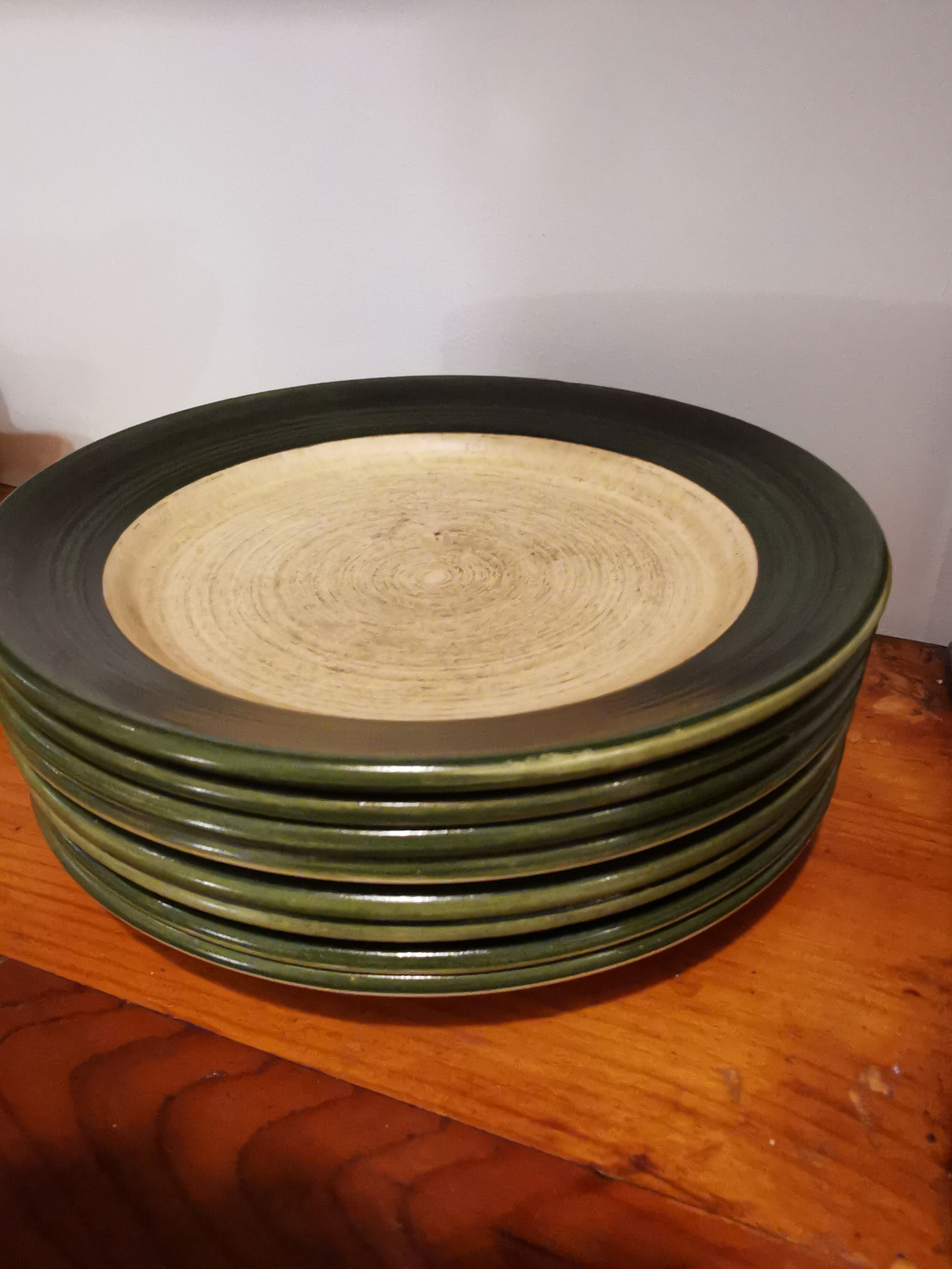 Lot vintage ceramic plates Saint Clément