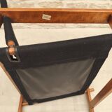 teuil en bois et toile tendue du fabricant Hyllinge Mobler, Danemark