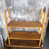 Old modular wall shelf tomado light wood vintage