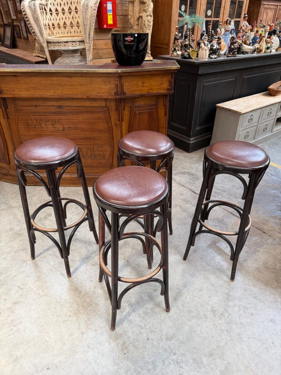 Set of 4 bar stools from the 1960s.