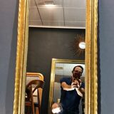 Mirror 113x59 19th century Louis-Philippe gold leaf gilding