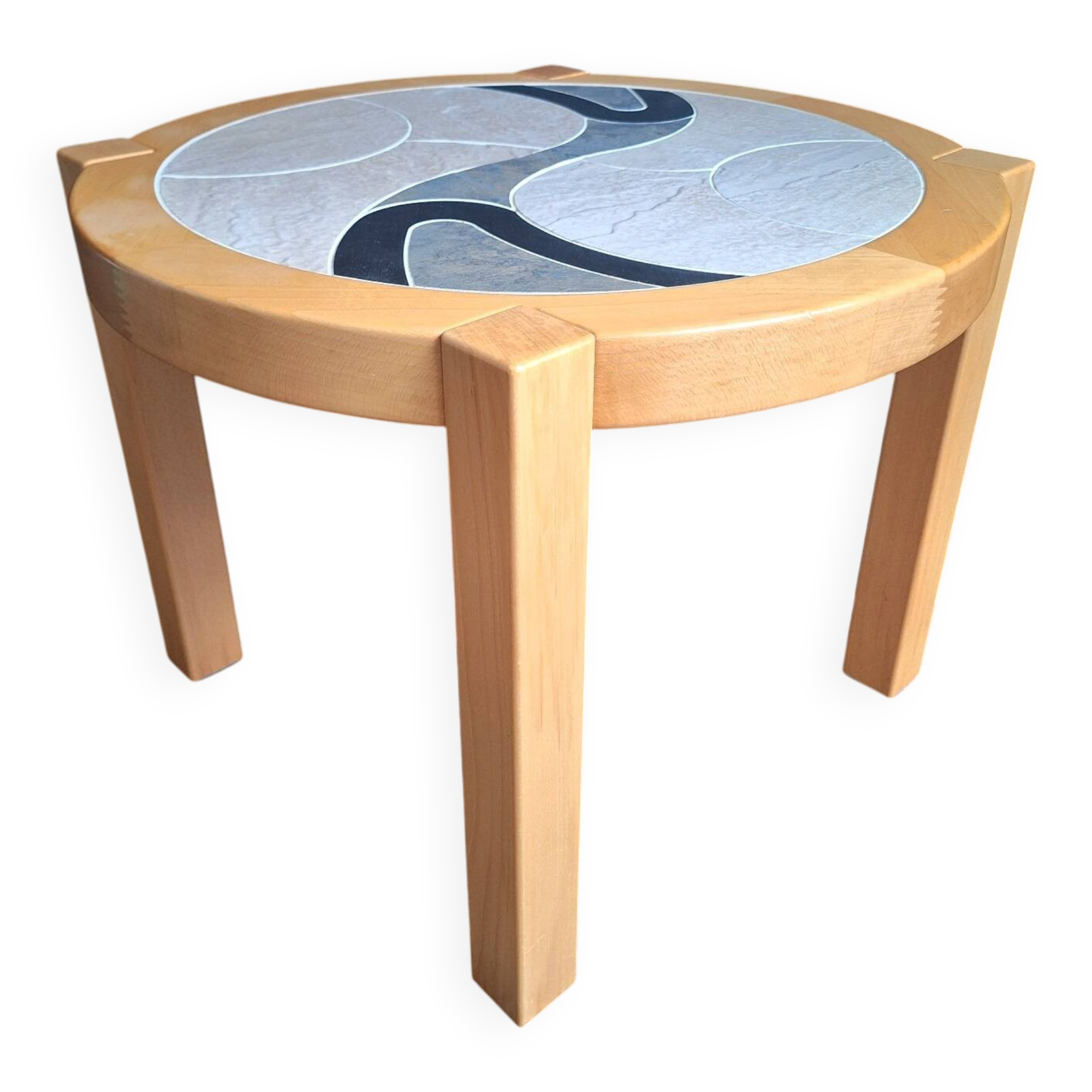 Table basse vintage maison Haslev Møbelsnedkeri, série Kakkelborde, me