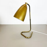 Lampe de table kalmar style hollywood regency brass table light, autriche, années 1950