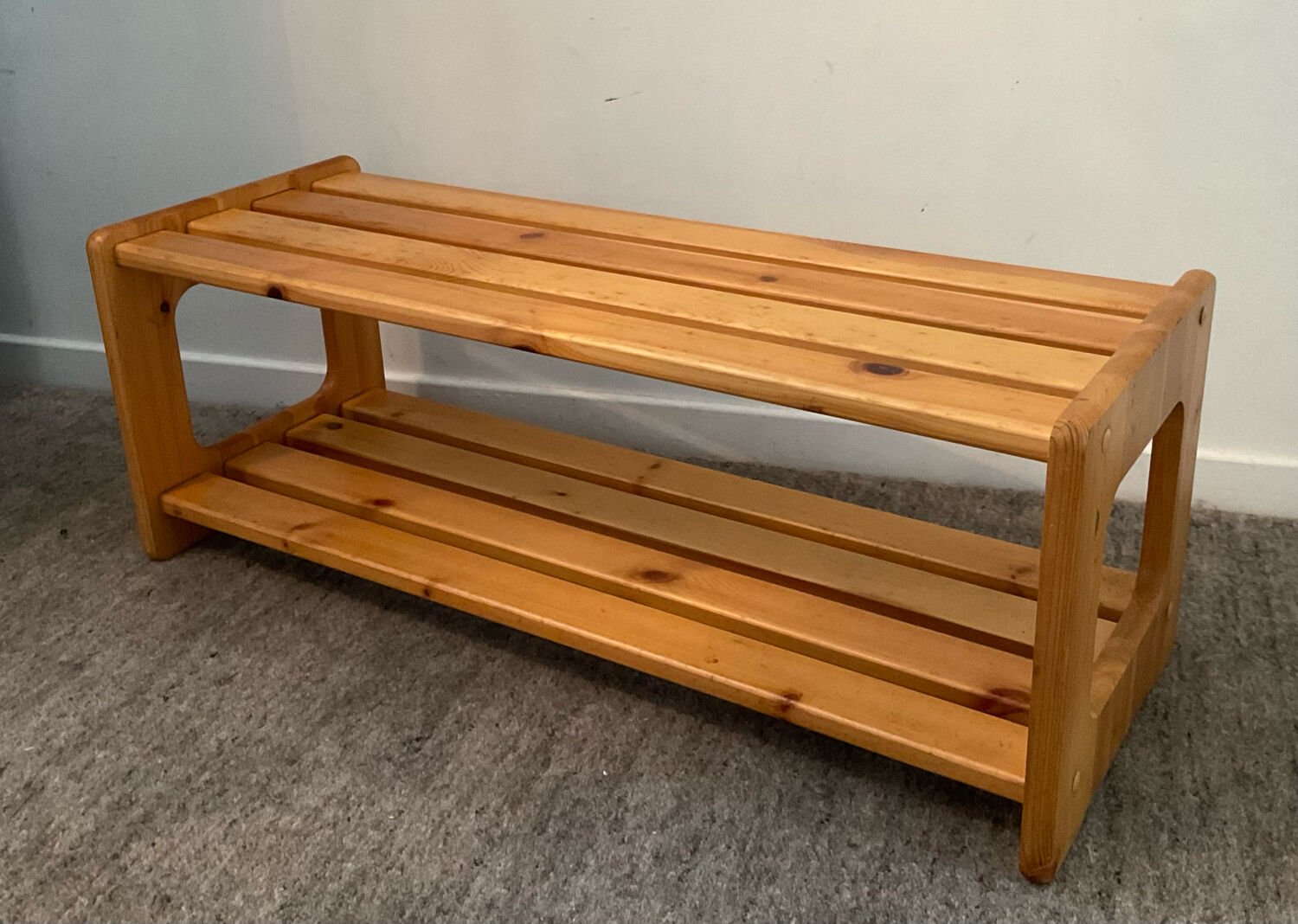 Scandinavian bench in solid pine 70s-80s
