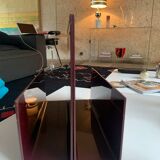 Magazine holder 70s plexiglass burgundy