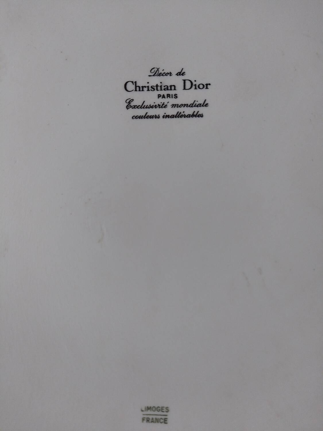 Christian Dior decorative plate