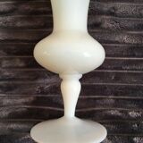 Glass design vase in matte opalescent white glass