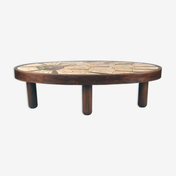 Table basse Vallauris en céramique 1960