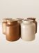 Set de cinq pots à moutarde en grès