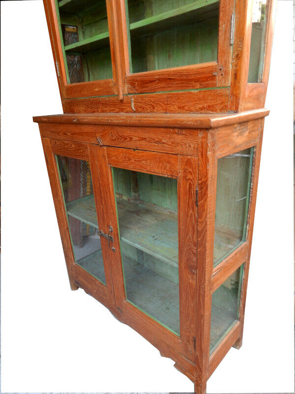 Showcase furniture by metier commercant haute etroite bois teck