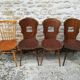 Lot de huit chaises bistrot depareillées