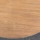 Table à manger scandinave ronde extensible rénovée en teck 1950