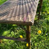 Transat chaise longue rotin
