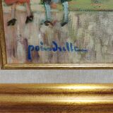 Painting / Oil on canvas signed POINDRELLE. the Luxembourg Gardens