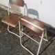Pair of Bienaise model folding chairs from the Nelson brothers dating from the 1930s.
