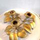 Bronze candle holder with three flowers design 60s - 70s