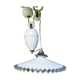 Pendant lamp rise and fall in porcelain and opaline