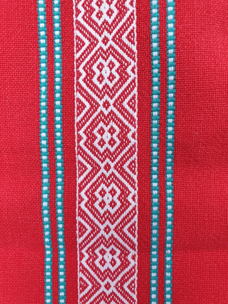 Vintage vermilion Basque tablecloth 180X130