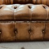 Chesterfield armchair in leather one place xl
