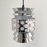 Lampe suspendue chrome space age des années 1970 par massive suspension