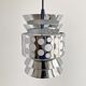 1970s chrome space age hanging lamp by massive, pendant light
