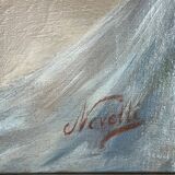 Portrait of a young woman. Signed Nevelli.