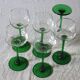 6 colored white wine glasses from Alsace in very good condition