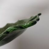 Ceramic empty pocket dish Cabbage leaf Signature to identify G