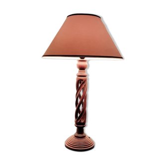 Lampe torsadée palissandre