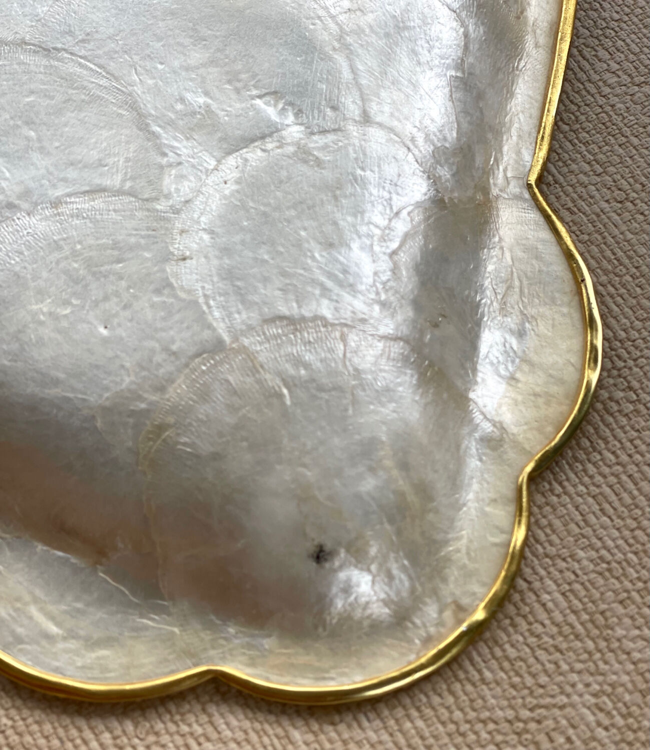 Vide poche coquille nacre et laiton