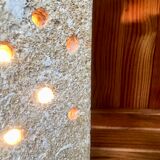 Brutalist stone lamp
